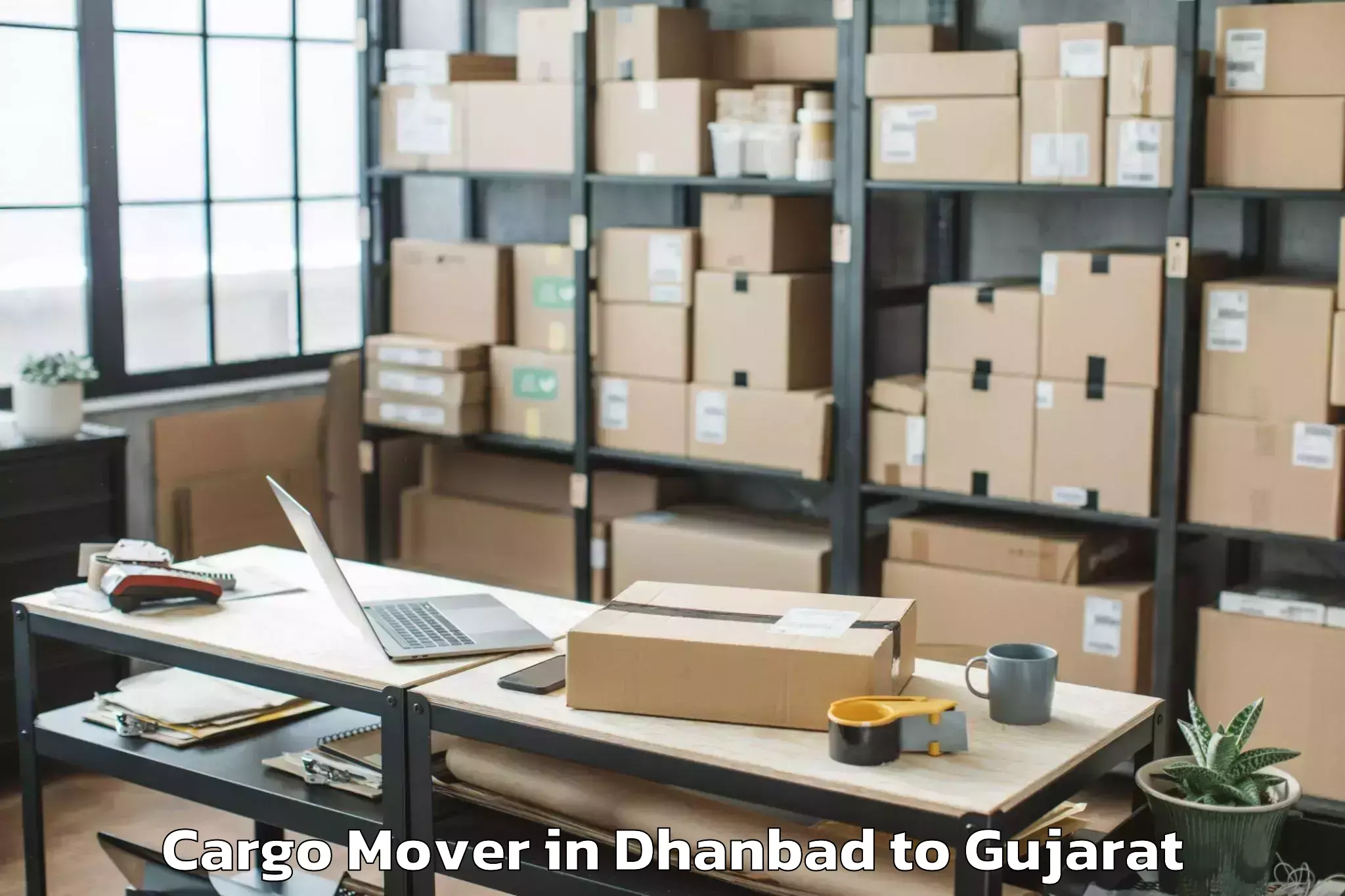 Top Dhanbad to Dhuvaran Cargo Mover Available